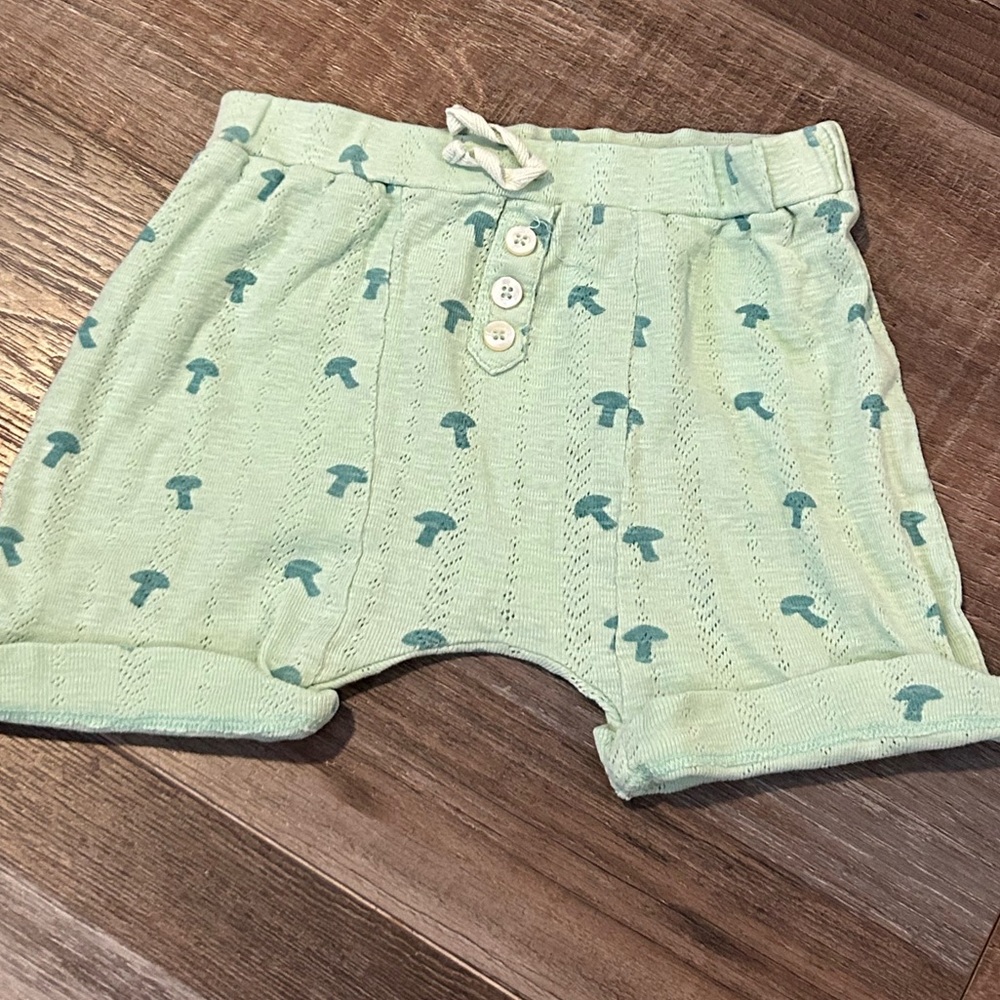50%offw❤️ Kate Quinn Baby Gender Neutral Shorts green mushroom 3t